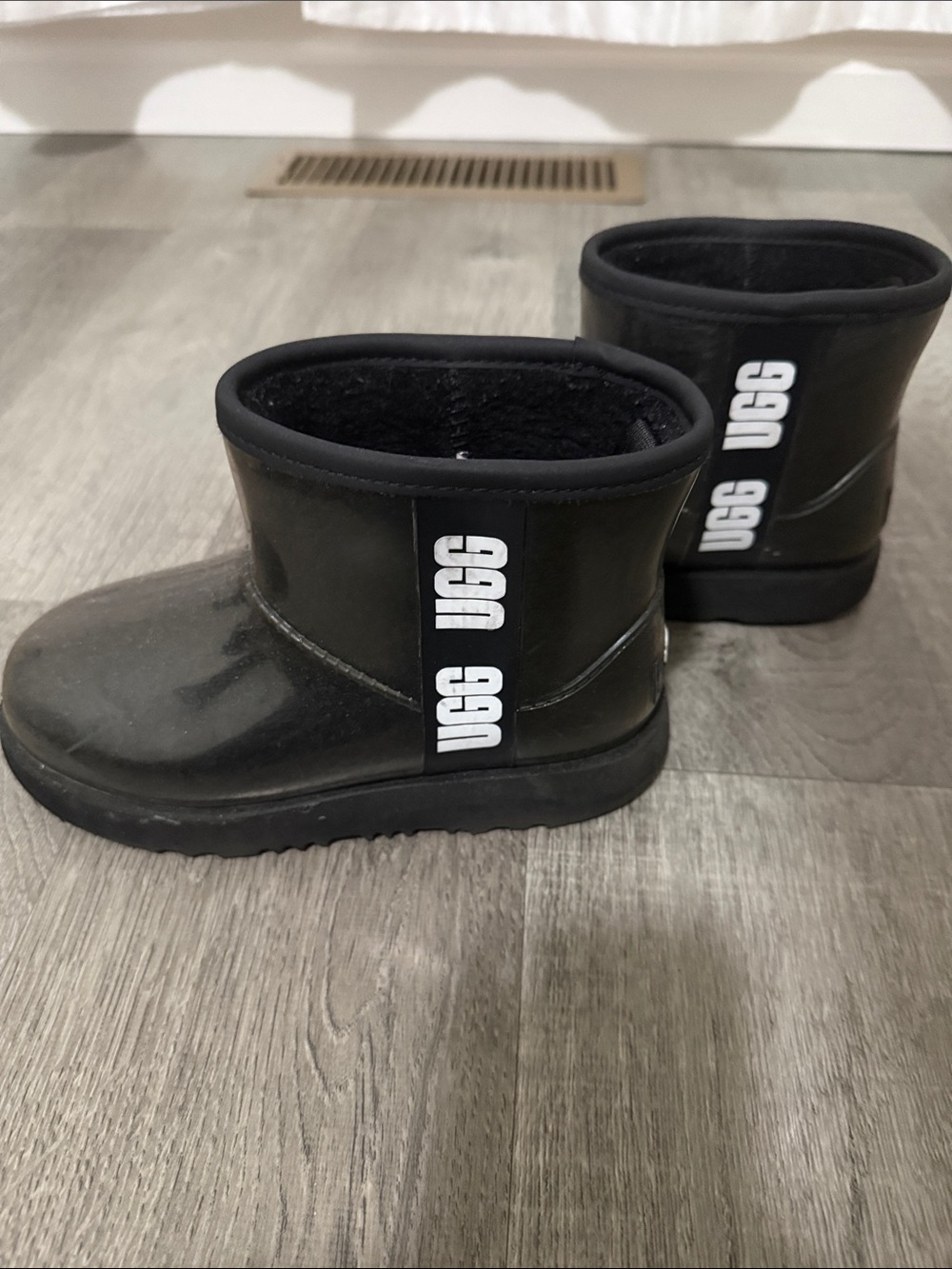 UGG Kids Black Short Waterproof Rain Boots